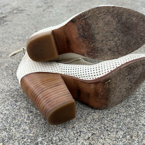 RAG & BONE Newbury Ankle Booties White Perforated Leather - Picture 11 of 11